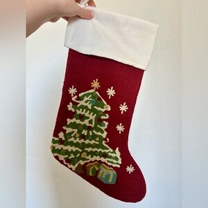 Pottery Barn crewel Christmas Stocking